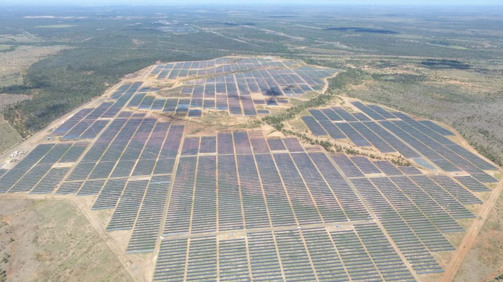 Metz Solar Farm aerial view