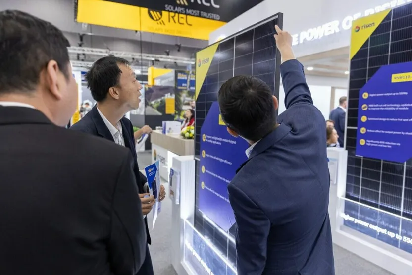 The Risen Energy booth at All-Energy Australia 2022